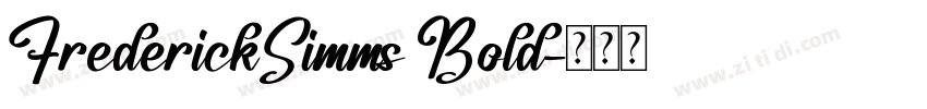 FrederickSimms Bold字体转换